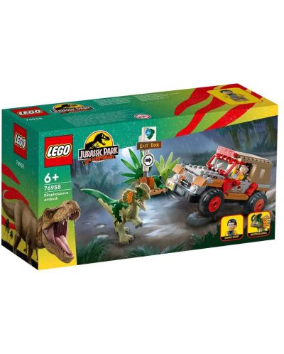 Конструктор LEGO Jurassic World - Засада на дилофозавър (76958) - 1