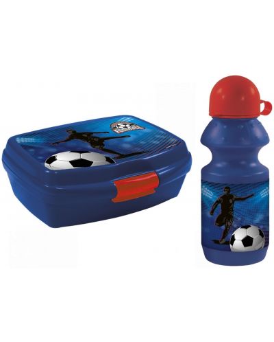 Комплект Derform - Football, бутилка и кутия за храна - 1