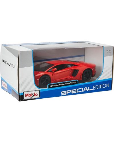 Количка Maisto Special Edition - Lamborghini Aventador, червена, 1:24 - 4