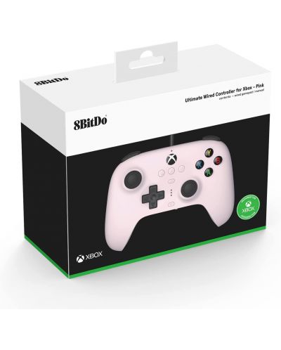 Контролер 8BitDo - Ultimate Wired Controller, за Xbox/PC, розов - 9