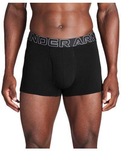 Комплект мъжки боксерки Under Armour - Performance Cotton 3", 3 броя , черни - 2