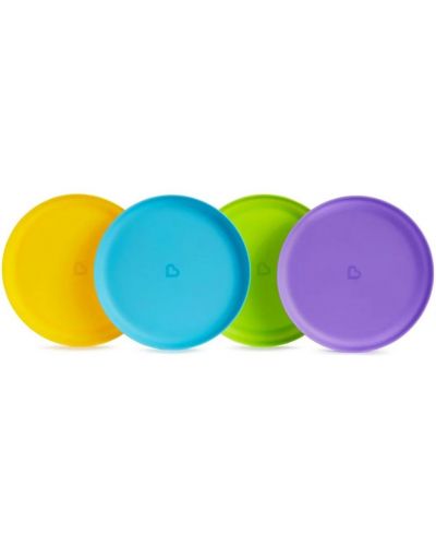 Комплект цветни чинии Munchkin - 4 броя - 1