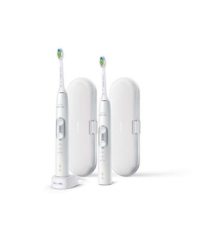 Комплект електрически четки за зъби Philips Sonicare - HX6877/34, бели - 1