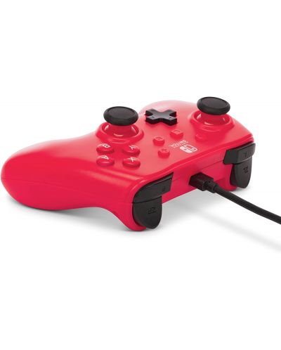 Контролер PowerA - Enhanced, жичен, за Nintendo Switch, Raspberry Red - 5