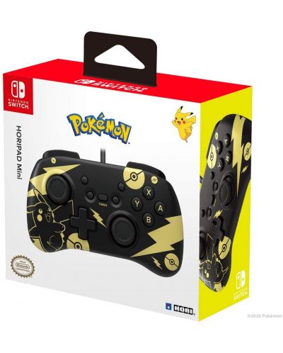 Контролер HORI - Horipad - Mini, Pikachu Black & Gold (Nintendo Switch) - 5