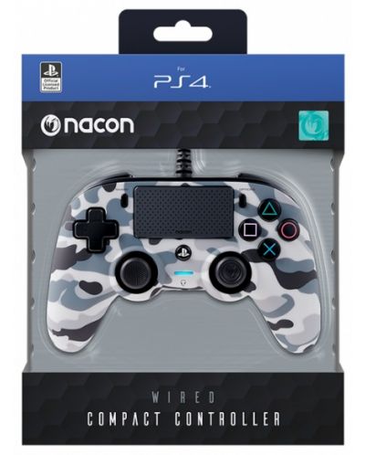 Контролер Nacon - Wired Compact Controller, Camo Grey (PS4) - 5