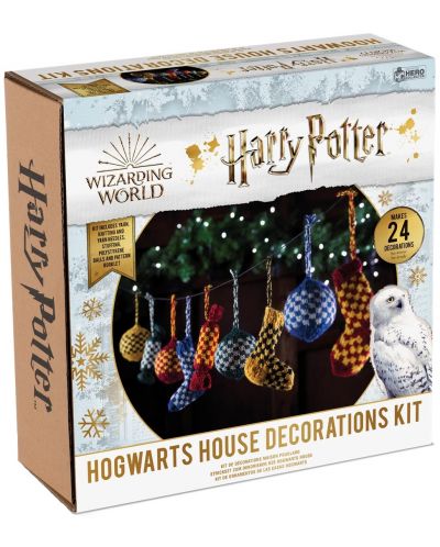 Комплект за плетене Eaglemoss Movies: Harry Potter - Hogwarts House Decorations Kit - 1
