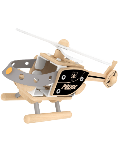 Дървен конструктор Classic World – Полицейски хеликоптер - 2