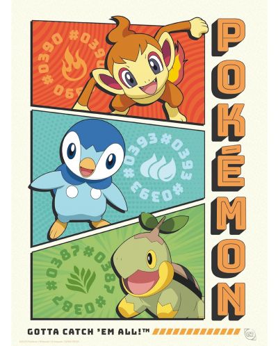 Комплект мини плакати GB Eye Games: Pokemon - Starters - 7
