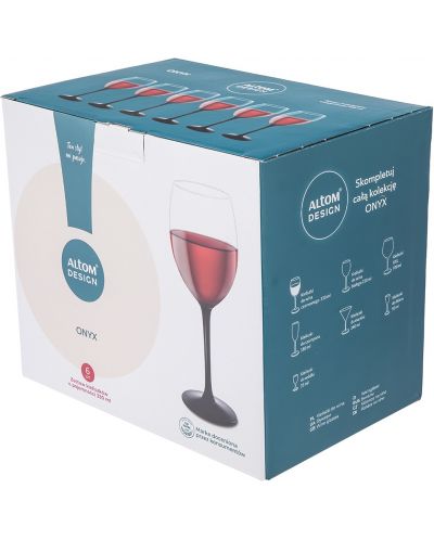 Комплект от 6 чаши за червено вино ADS - Onyx, 330 ml - 4