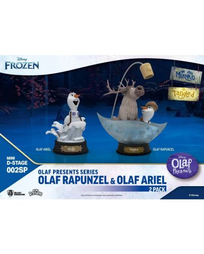 Комплект статуетки Beast Kingdom Disney: Frozen - Olaf Presents Tangled and The Little Mermaid (Exclusive Edition) - 10