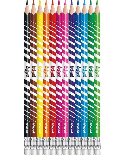 Комплект моливи Maped Color Peps Oops - 12 цвята, изтриваеми - 2