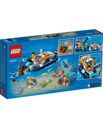 Конструктор LEGO City - Изследователска лодка за гмуркане (60377) - 8