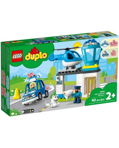 Конструктор LEGO Duplo Town - Полицейски участък и хеликоптер (10959) - 1
