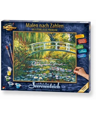 Комплект за рисуване по номера Schipper - Езерце с лилии - 1