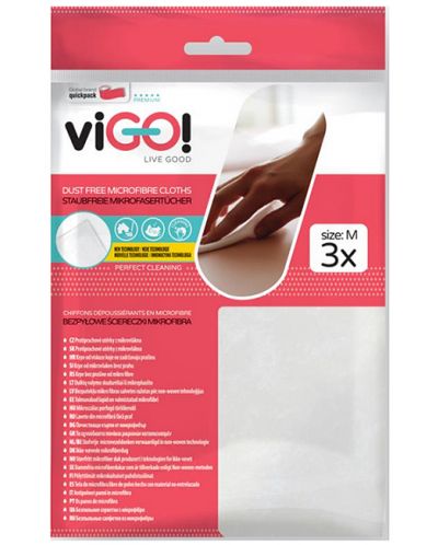 Комплект от 3 микрофибърни кърпи за прах viGО! - Premium - 1