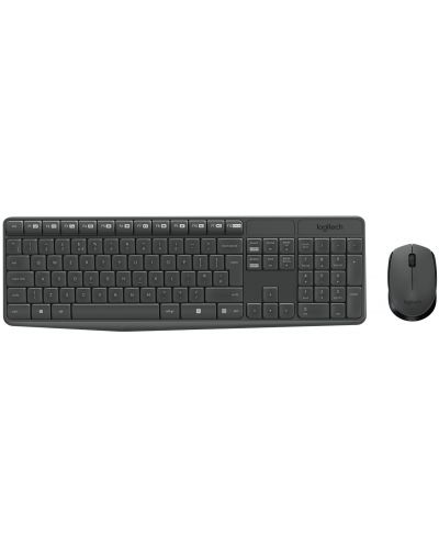 Комплект мишка и клавиатура Logitech - MK235,безжичен, тъмносив - 11