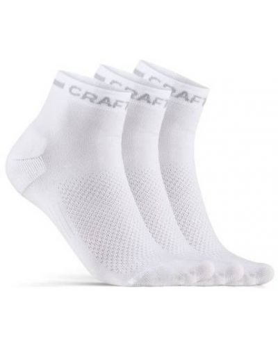 Комплект чорапи Craft - Core Dry Mid, 3 чифта , бели - 1
