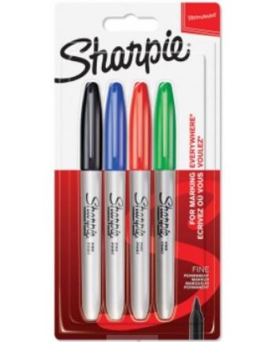Комплект перманентни маркери Sharpie - F, 4 броя - 1