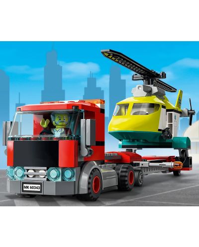 Конструктор LEGO City - Превоз на спасителен хеликоптер (60343) - 7