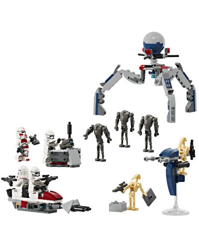 Конструктор LEGO Star Wars - Боен пакет клонинг щурмоваци и бойни дроиди (75372) - 2
