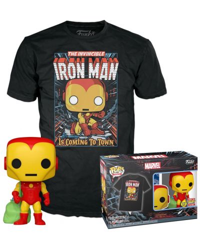 Комплект Funko POP! Collector's Box: Marvel - Holiday Iron Man (Glows in the Dark) - 1