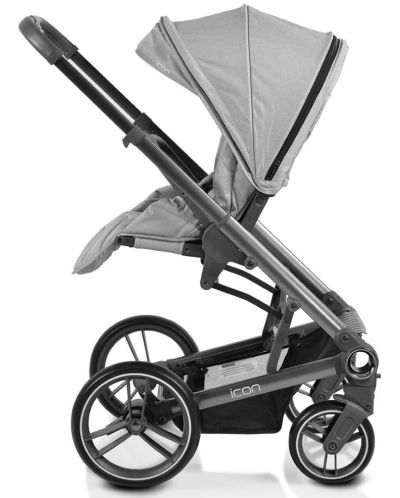 Комбинирана детска количка Cangaroo - Icon 2 в 1, сива - 6