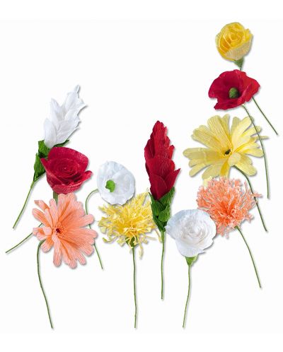 Творчески комплект за декорация Folia - Букет цветя от креп хартия - 3