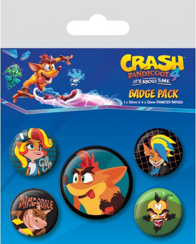 Комплект значки Pyramid Games: Crash Bandicoot - Badgy - 1
