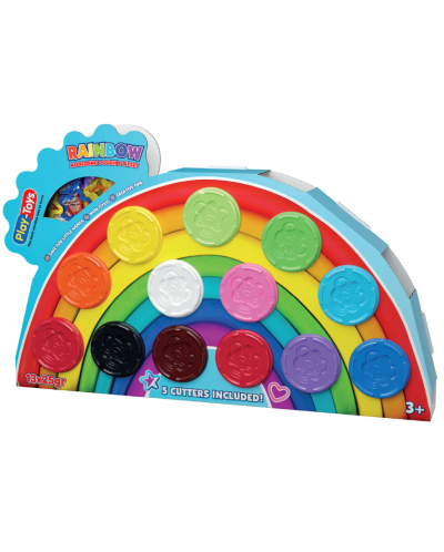 Комплект с моделин Play-Toys - Цветовете на дъгата - 1