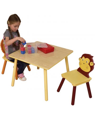Комплект детска маса с 2 столчета Ginger Home - Animals - 8