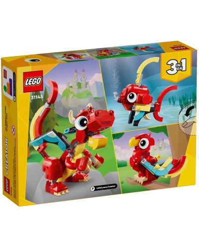 Конструктор LEGO Creator 3 в 1 - Червен дракон (31145) - 9