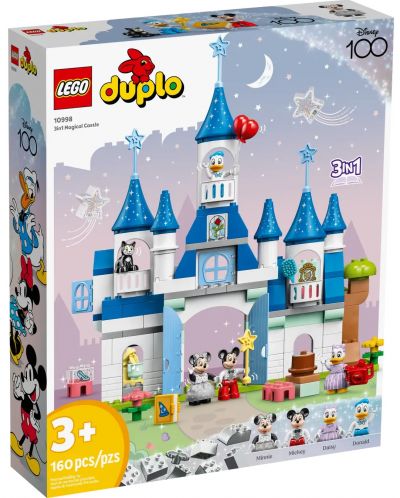 Конструктор 3 в 1 LEGO Duplo - Магически замък Дисни (10998) - 1
