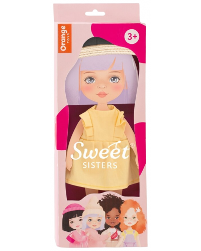 Комплект дрехи за кукла Orange Toys Sweet Sisters - Жълта рокля - 1
