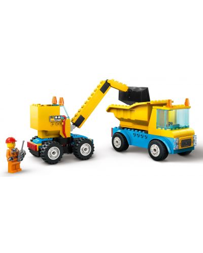 Конструктор LEGO City - Строителна площадка с камиони (60391) - 4