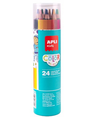 Комплект 24 молива Apli - В цилиндър, 4 mm - 1