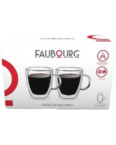 Комплект от 2 двустенни чаши Faubourg - Rome, 120 ml - 2