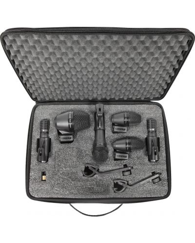 Комплект микрофони за барабани Shure - PGADRUMKIT6, черен - 3