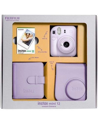 Комплект Fujifilm - instax mini 12 Bundle Box, Lilac Purple - 1