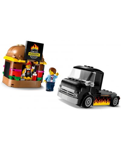 Конструктор LEGO City - Камион за бургери (60404) - 4