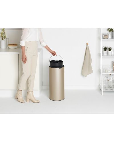 Кош за отпадъци Brabantia - Touch Bin New, 30 l, Champagne - 6