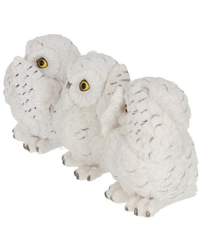 Комплект статуетки Nemesis Now Adult: Gothic - Three Wise Owls, 8 cm - 2