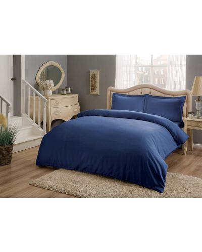 Комплект за спалня TAC - Basic Blue, 100% памук, сатениран - 1