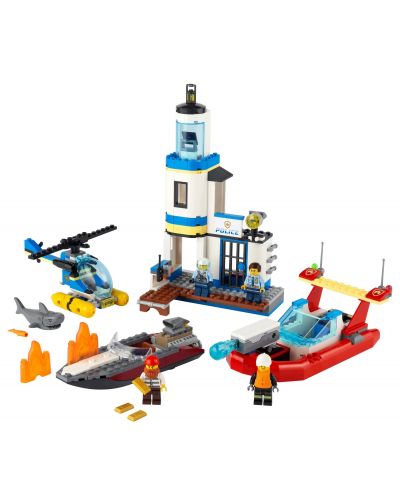 Конструктор LEGO City -  Морска полиция и пожарна мисия (60308) - 2