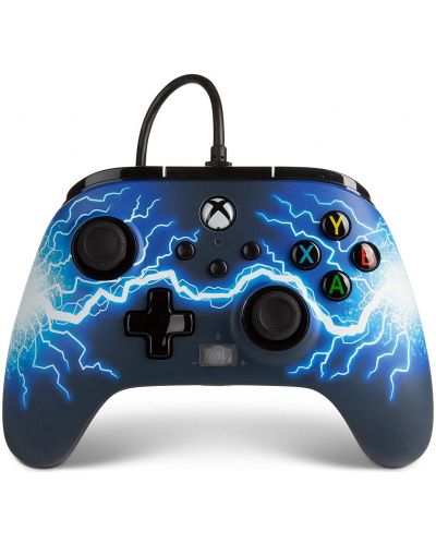 Контролер PowerA - Enhanced, жичен, за Xbox One/Series X/S, Arc Lightning - 1