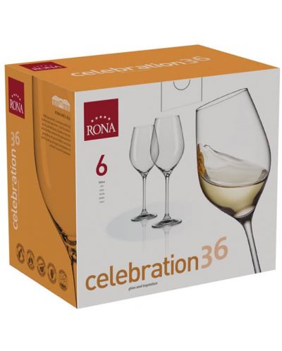 Комплект чаши за вино Rona - Celebration 6272, 6 броя x 470 ml - 2