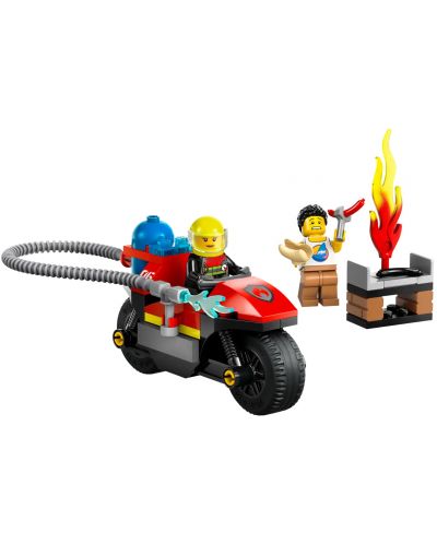 Конструктор LEGO City - Спасителен пожарен мотоциклет (60410) - 3