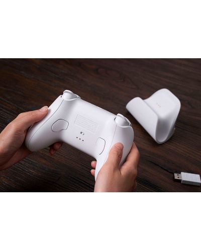 Контролер 8BitDo - Ultimate 2.4g Controller with Charging Dock, за PC, бял - 7