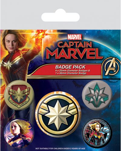 Комплект значки Pyramid Marvel Captain Marvel - Patches - 1