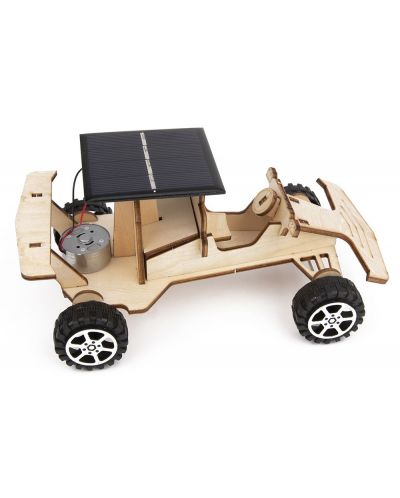 Комплект Tooky Land - Направи сам 3D дървена кола със соларна батерия - 2